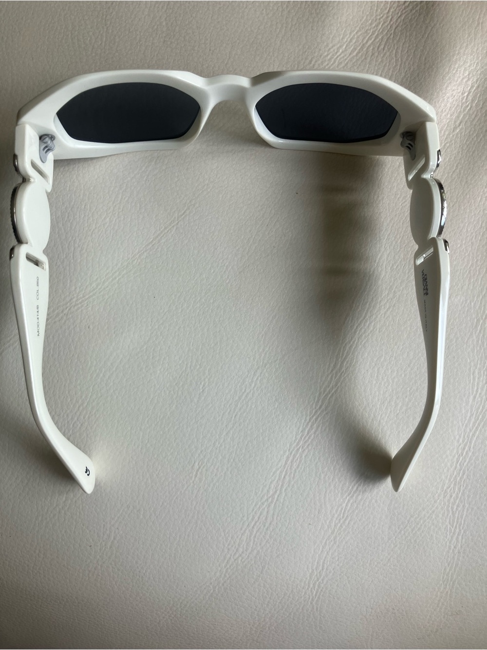 NEW Versace 414/B MAXI MEDUSA BIGGIE 850 White Oval Unisex Sunglasses - Picture 7 of 9